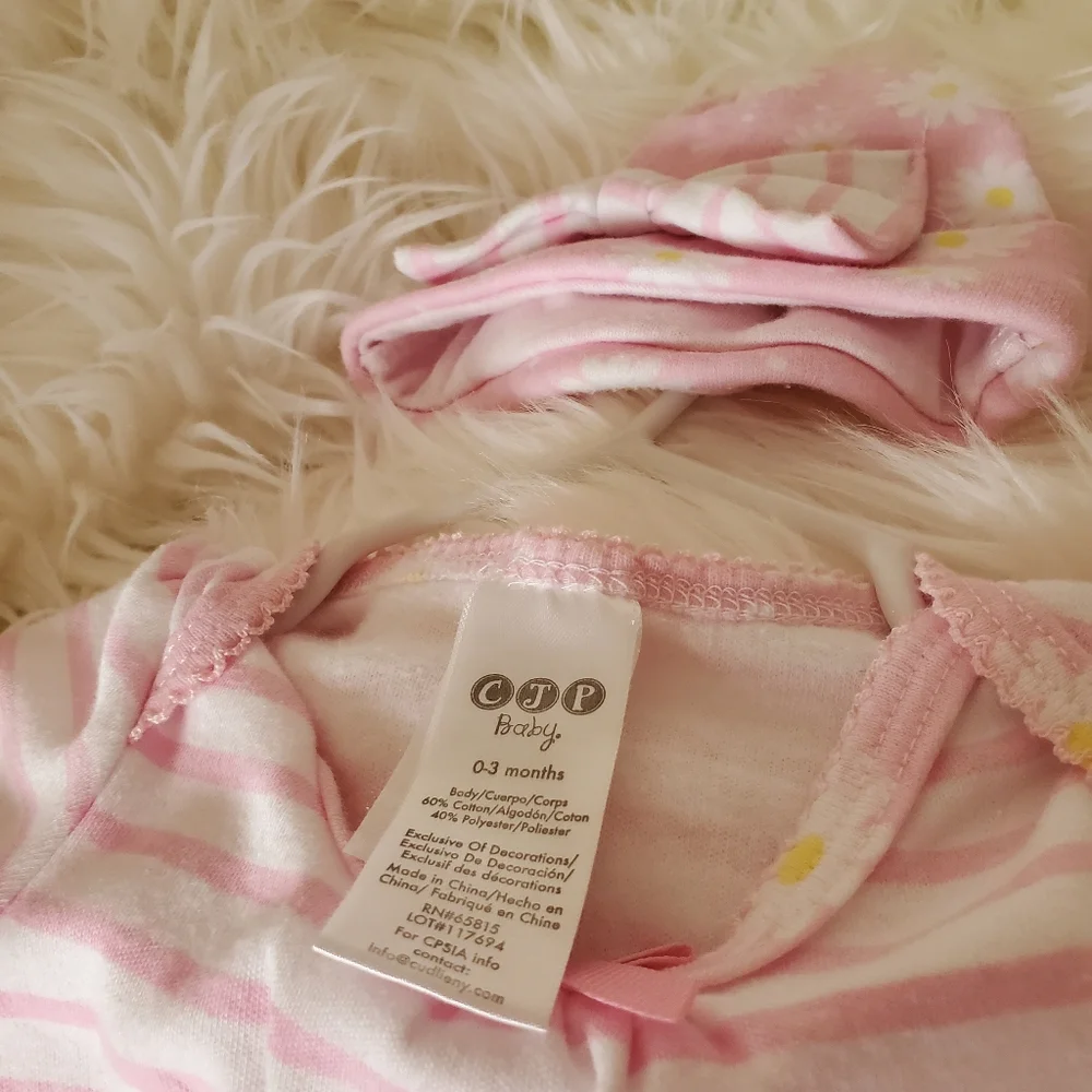 (1) CJP Baby Brand Shirt, Pants, Hat Outfit 0-3 mths - Picture 12 of 12